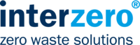 Logo Interzero blau mit Unterzeile "zero waste solutions"